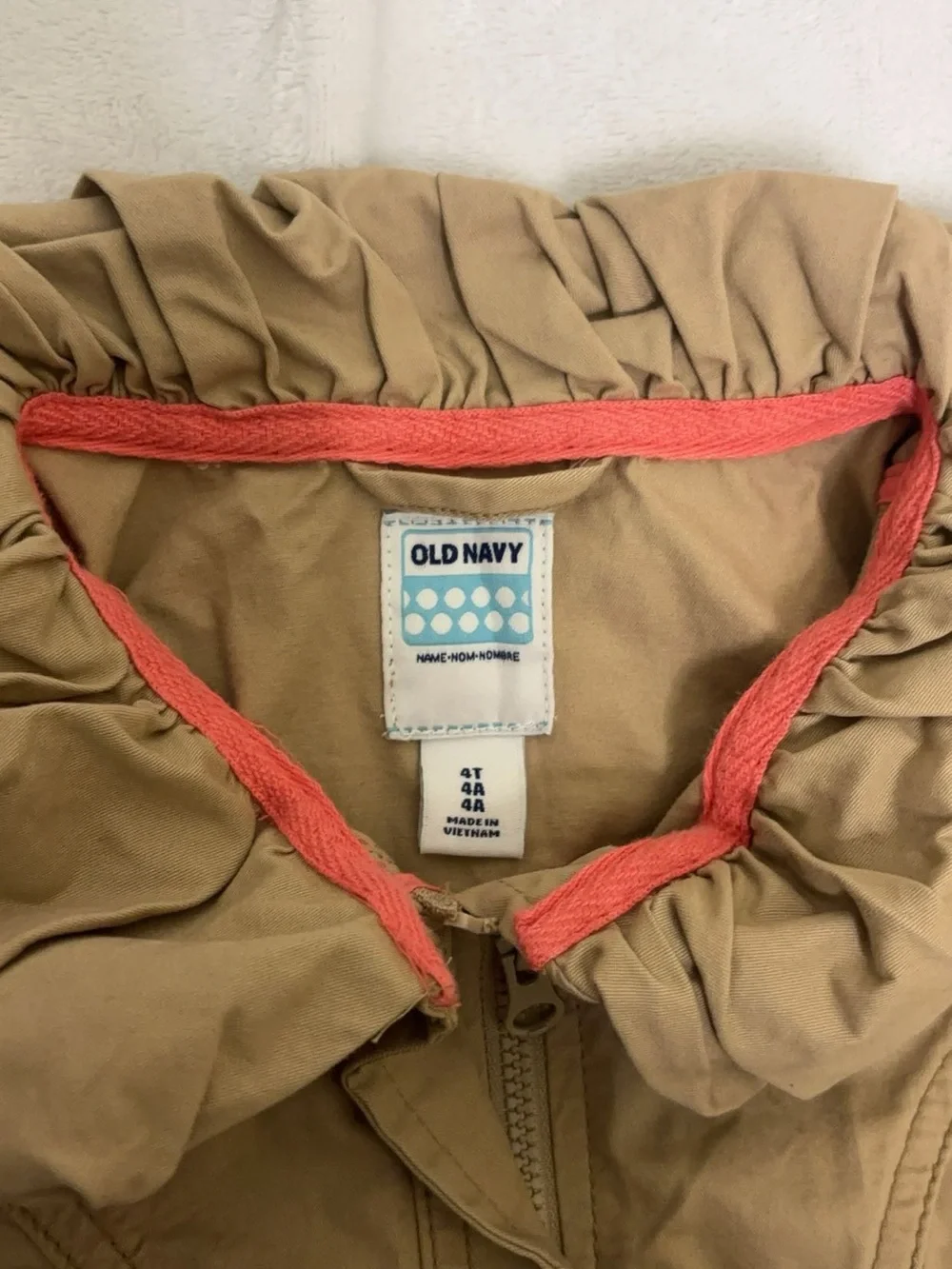 Girls Tan Hooded Jacket